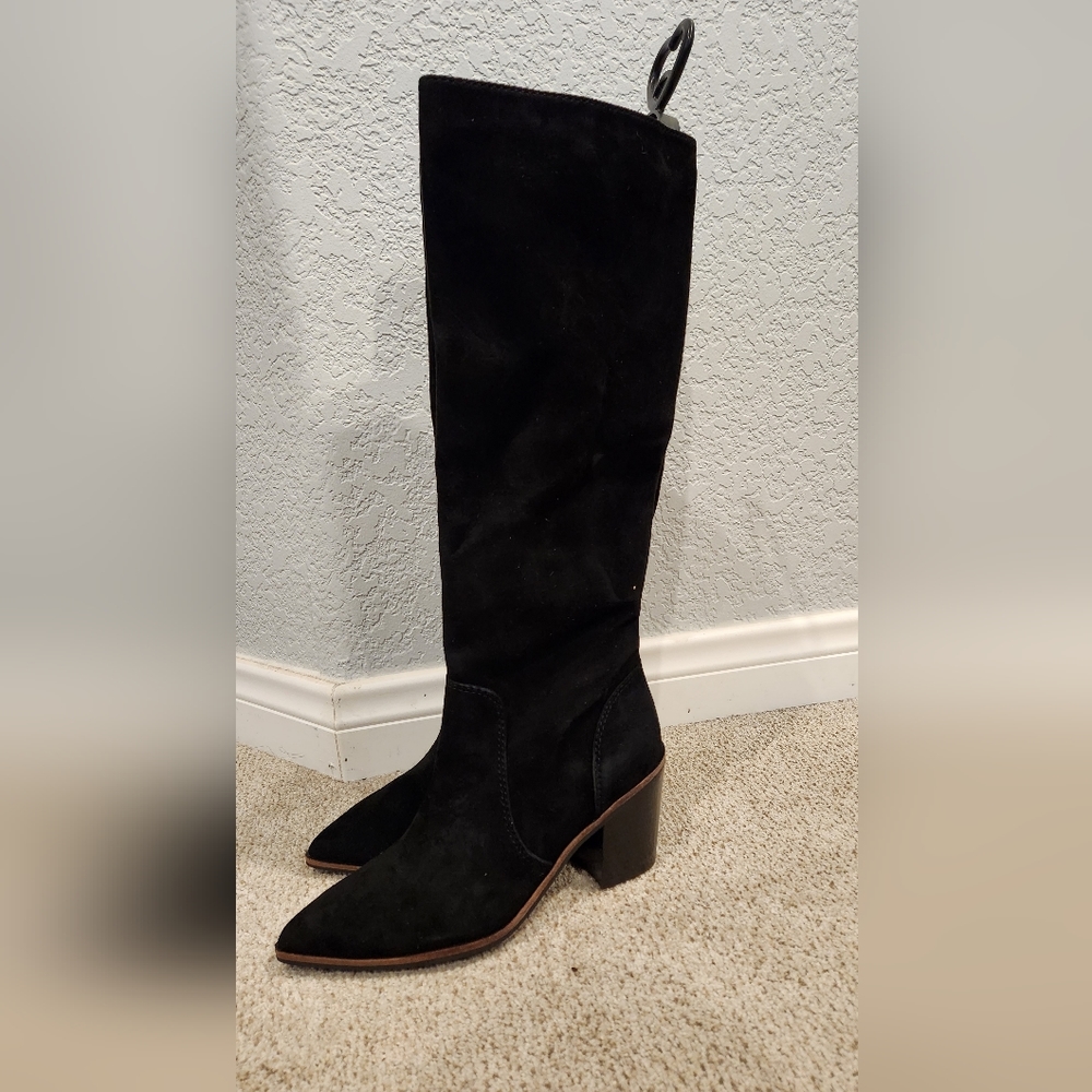 Suede tall boots